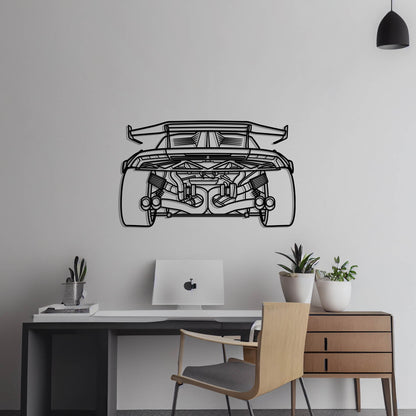 Lamborghini Huracan STO Twin Turbo Back Metal Silhouette Metal Wall Art