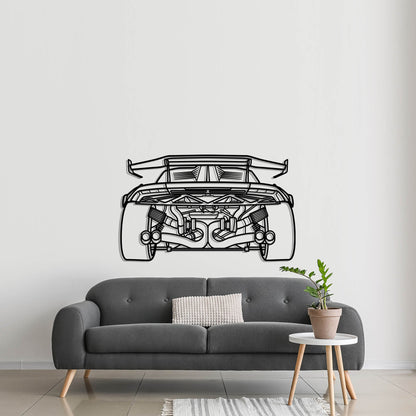 Lamborghini Huracan STO Twin Turbo Back Metal Silhouette Metal Wall Art