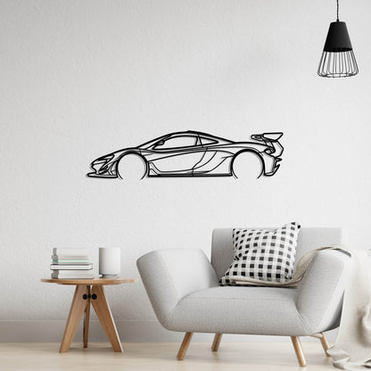 2022 McLaren P1 GTR Metal Silhouette Metal Wall Art