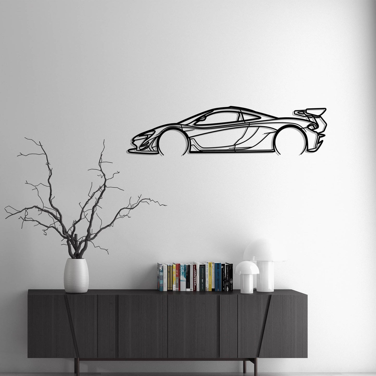 2022 McLaren P1 GTR Metal Silhouette Metal Wall Art