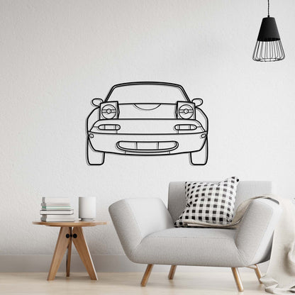 Mazda Miata MX-5 NA Front Metal Silhouette Metal Wall Art