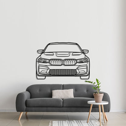 BMW M5 CS Front Metal Silhouette Metal Wall Art