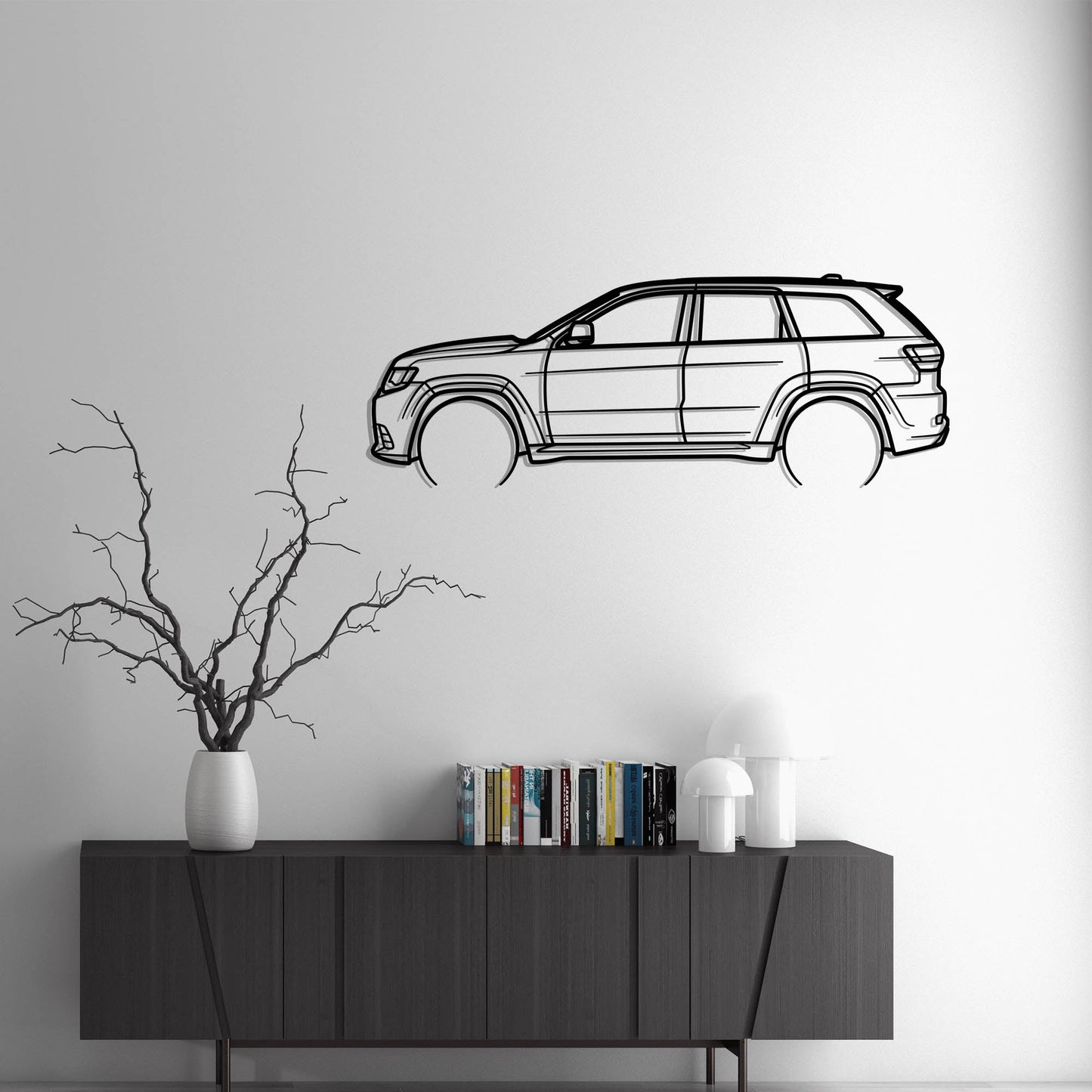 2021 Jeep Grand Cherokee Trackhawk Metal Silhouette Metal Wall Art