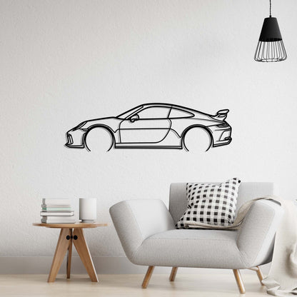 Porsche 911 (991.2) GT3 Metal Silhouette Metal Wall Art