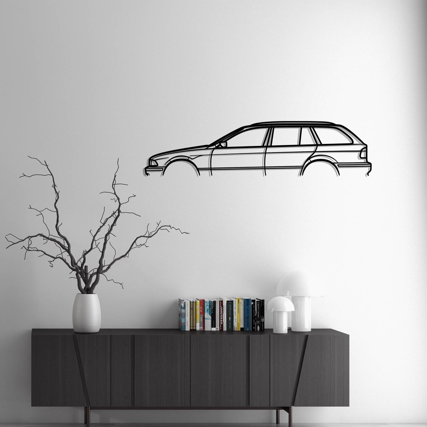 2001 BMW E39 Wagon Cut Metal Silhouette Metal Wall Art