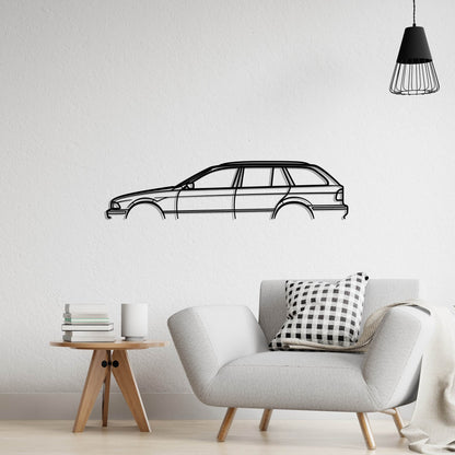 2001 BMW E39 Wagon Cut Metal Silhouette Metal Wall Art