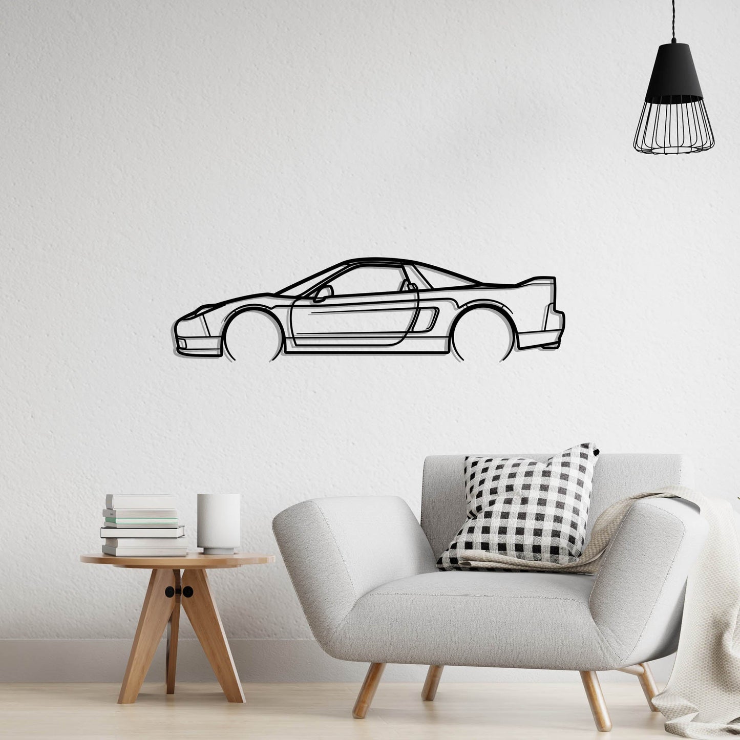 1992 Honda NSX-R Metal Silhouette Metal Wall Art