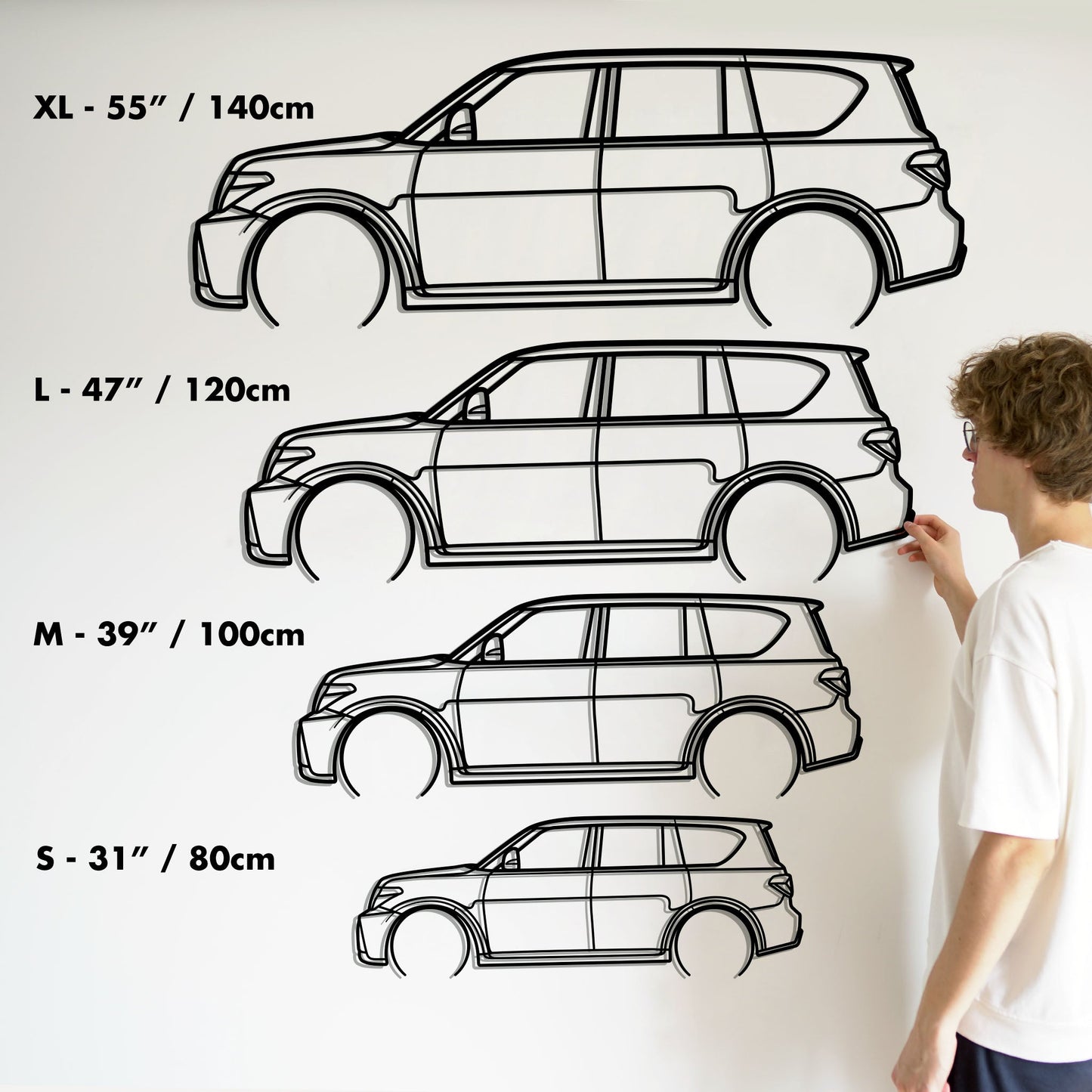 2016 Nissan Patrol Nismo Metal Silhouette Metal Wall Art