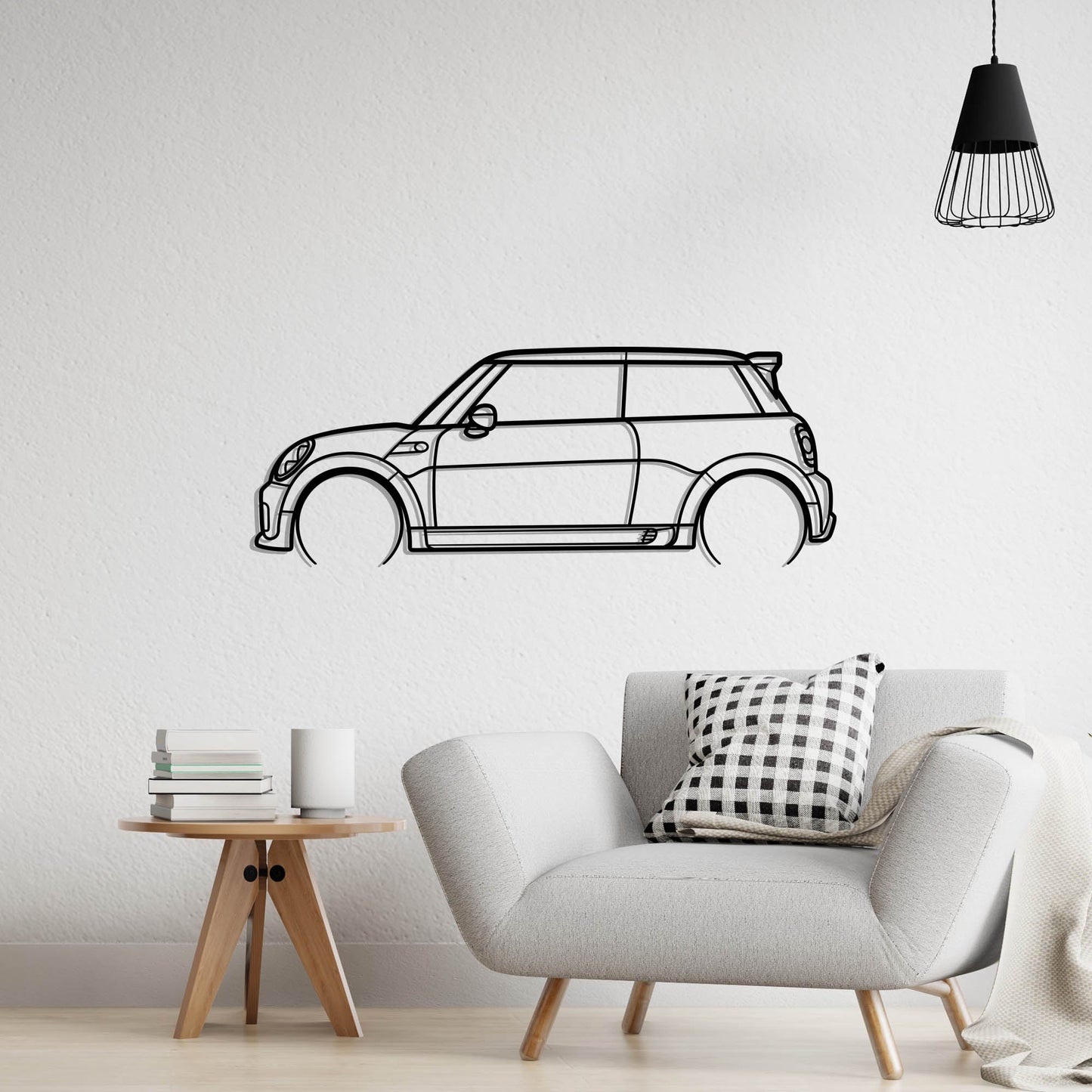 2013 Mini Cooper R56 JCW Metal Silhouette Metal Wall Art