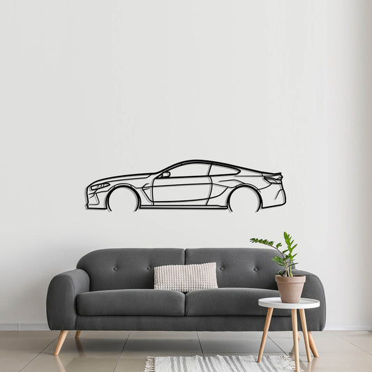 BMW M8 Competition Metal Silhouette Metal Wall Art