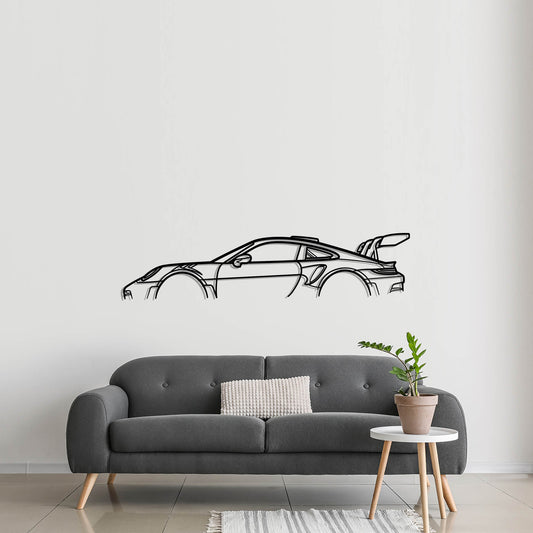 2023 Porsche 911 (992) GT3 RS Cut Metal Silhouette Metal Wall Art