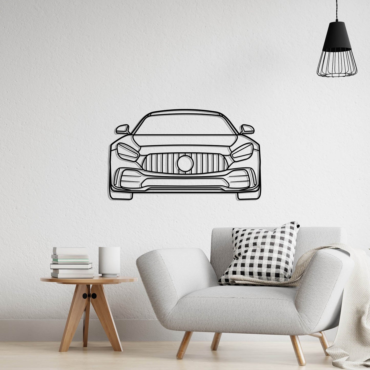 Mercedes-AMG GT 2020 Front Metal Silhouette Metal Wall Art