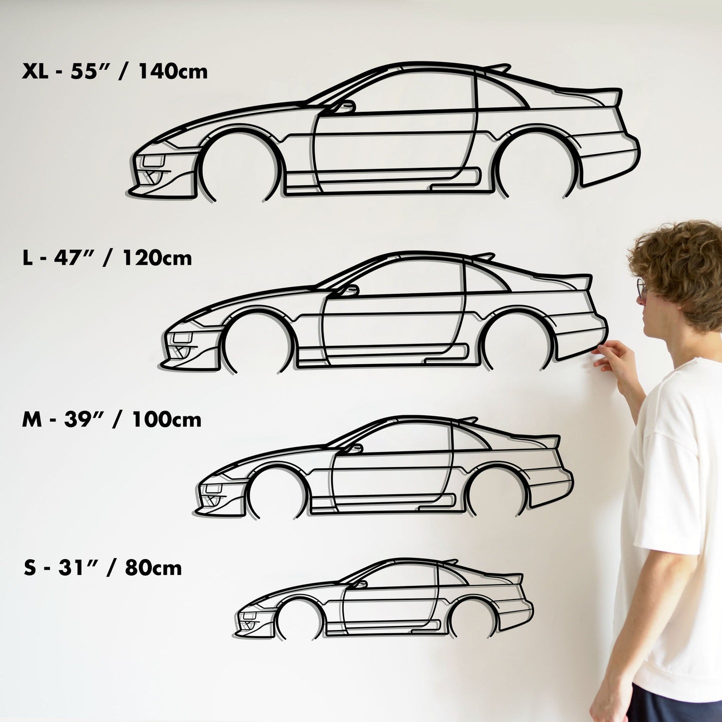 Nissan 300ZX Z32 Metal Silhouette Metal Wall Art