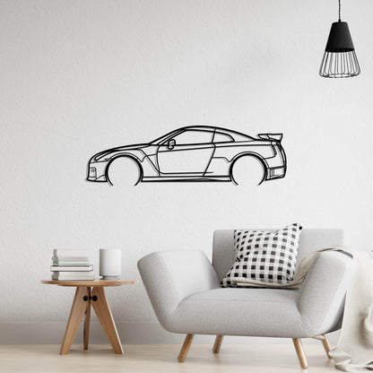 2019 Nissan GTR R35 Metal Silhouette Metal Wall Art