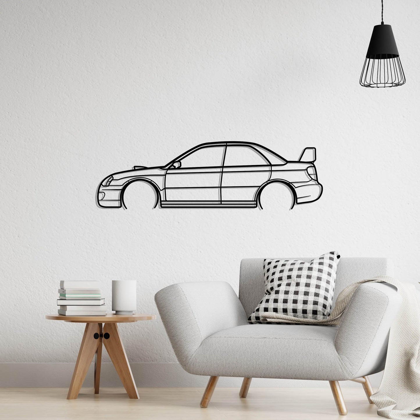 2004 Subaru Impreza WRX STI Metal Silhouette Metal Wall Art