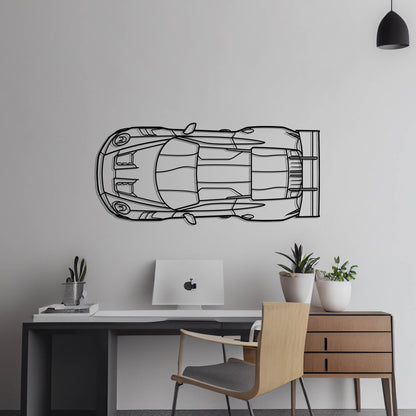 2023 Porsche 911 (992) GT3 RS Top Metal Silhouette Metal Wall Art