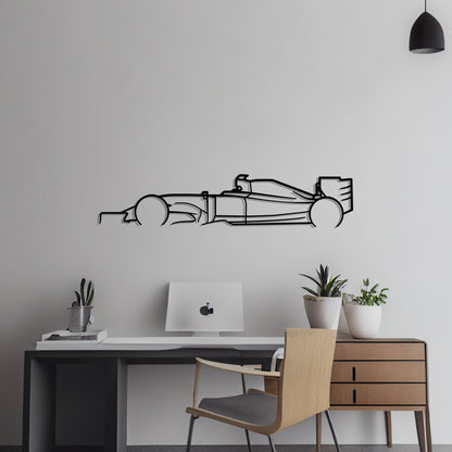 F1 Car Metal Silhouette Metal Wall Art