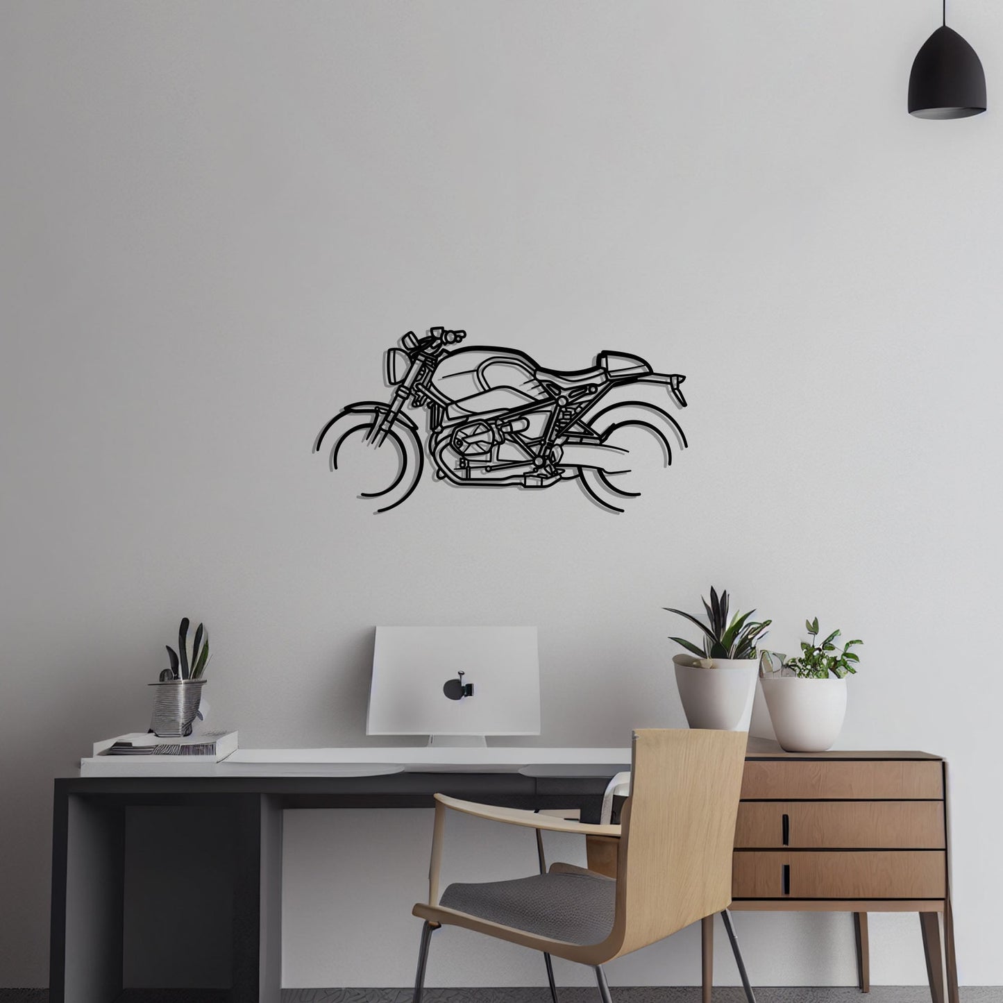 BMW R nineT Metal Silhouette Metal Wall Art