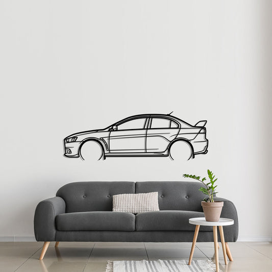 2012 Mitsubishi Evolution X Metal Silhouette Metal Wall Art