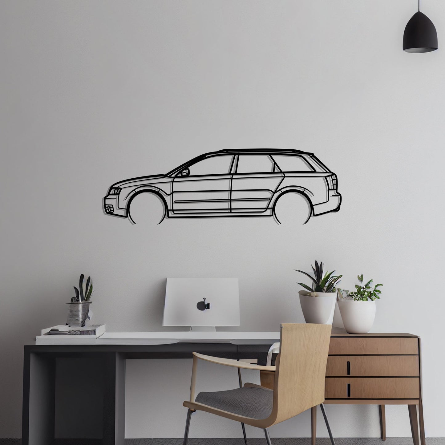 2005 Audi S4 Avant Metal Silhouette Metal Wall Art