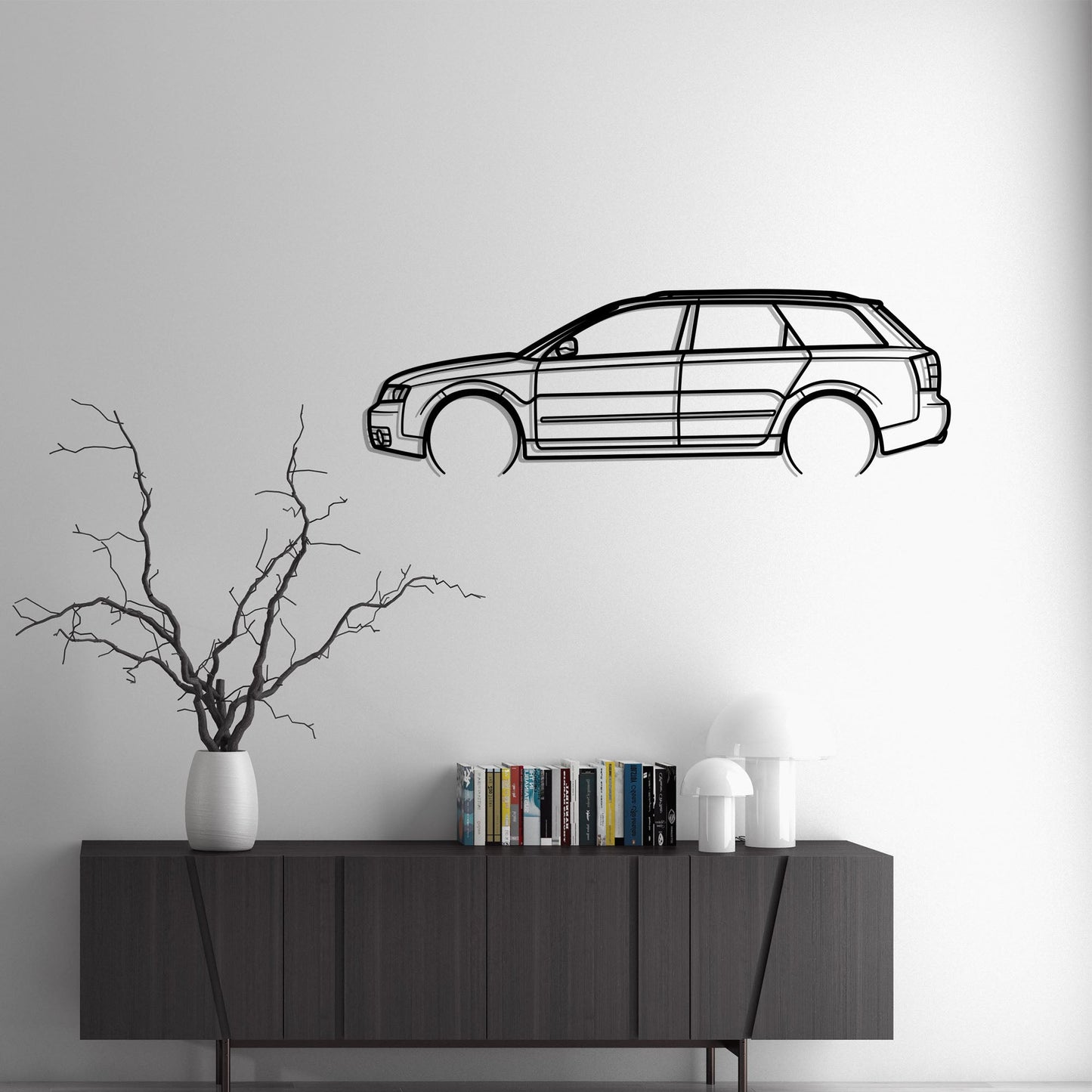 2005 Audi S4 Avant Metal Silhouette Metal Wall Art