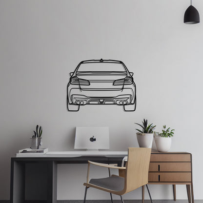 BMW M5 CS Back Metal Silhouette Metal Wall Art