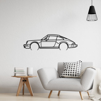 1983 Porsche 911 SC Metal Silhouette Metal Wall Art