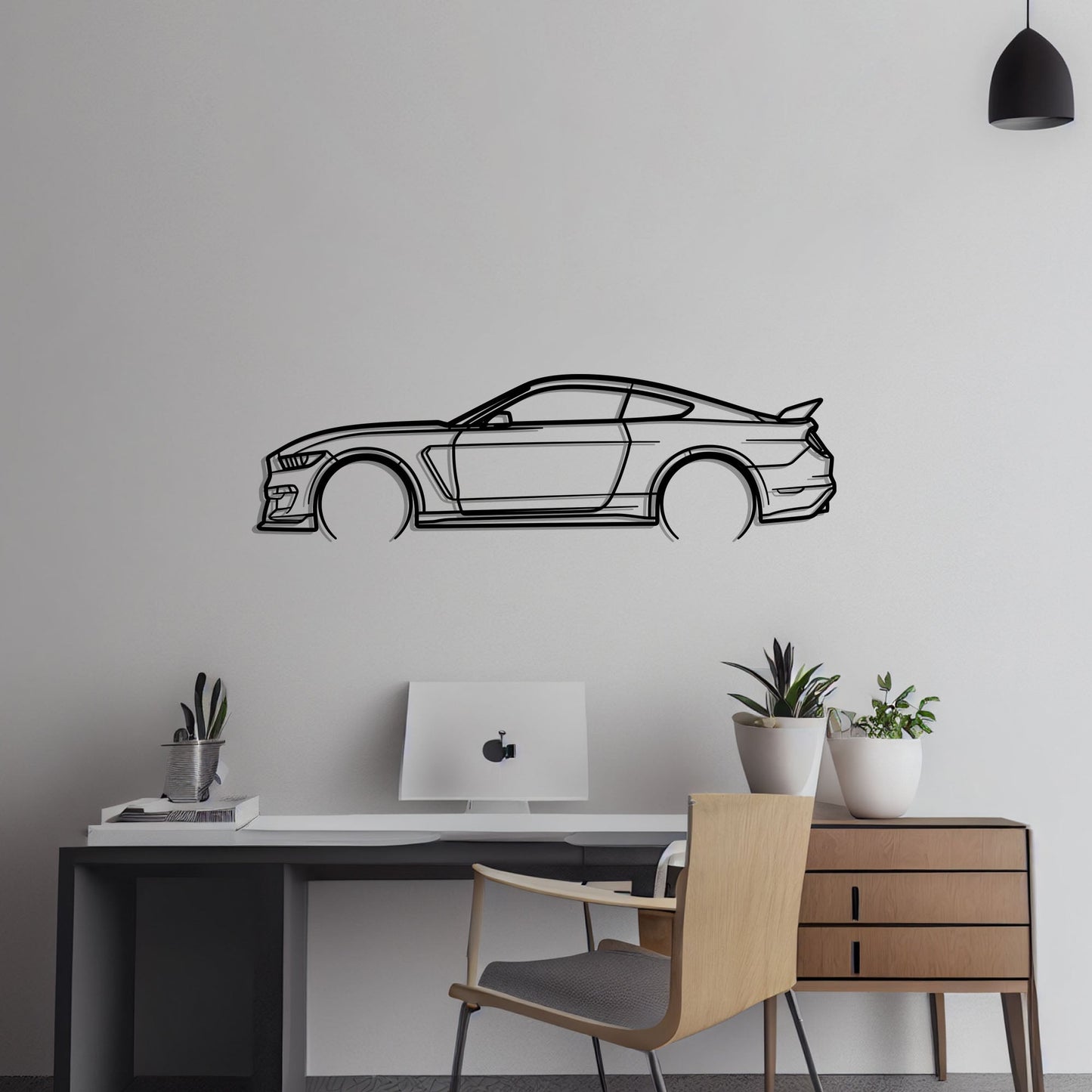 2018 Ford Mustang GT 5.0 Metal Silhouette Metal Wall Art
