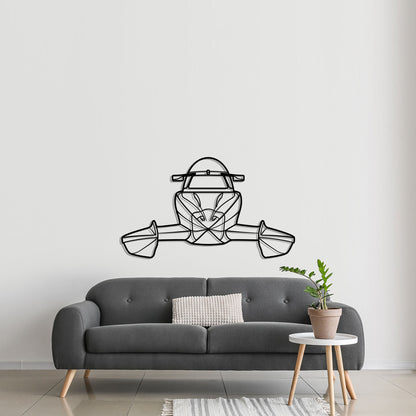 F2 Boat Front Metal Silhouette Metal Wall Art