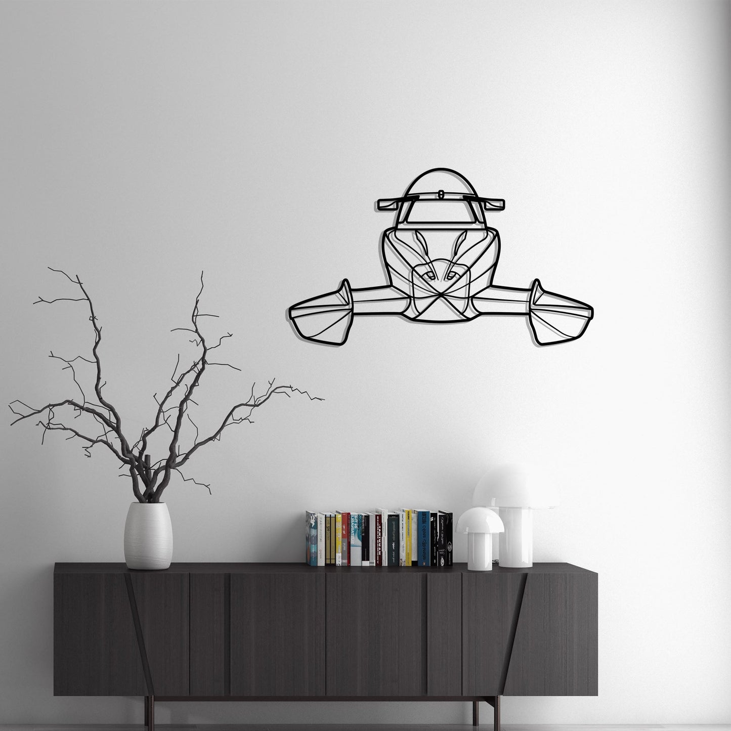 F2 Boat Front Metal Silhouette Metal Wall Art