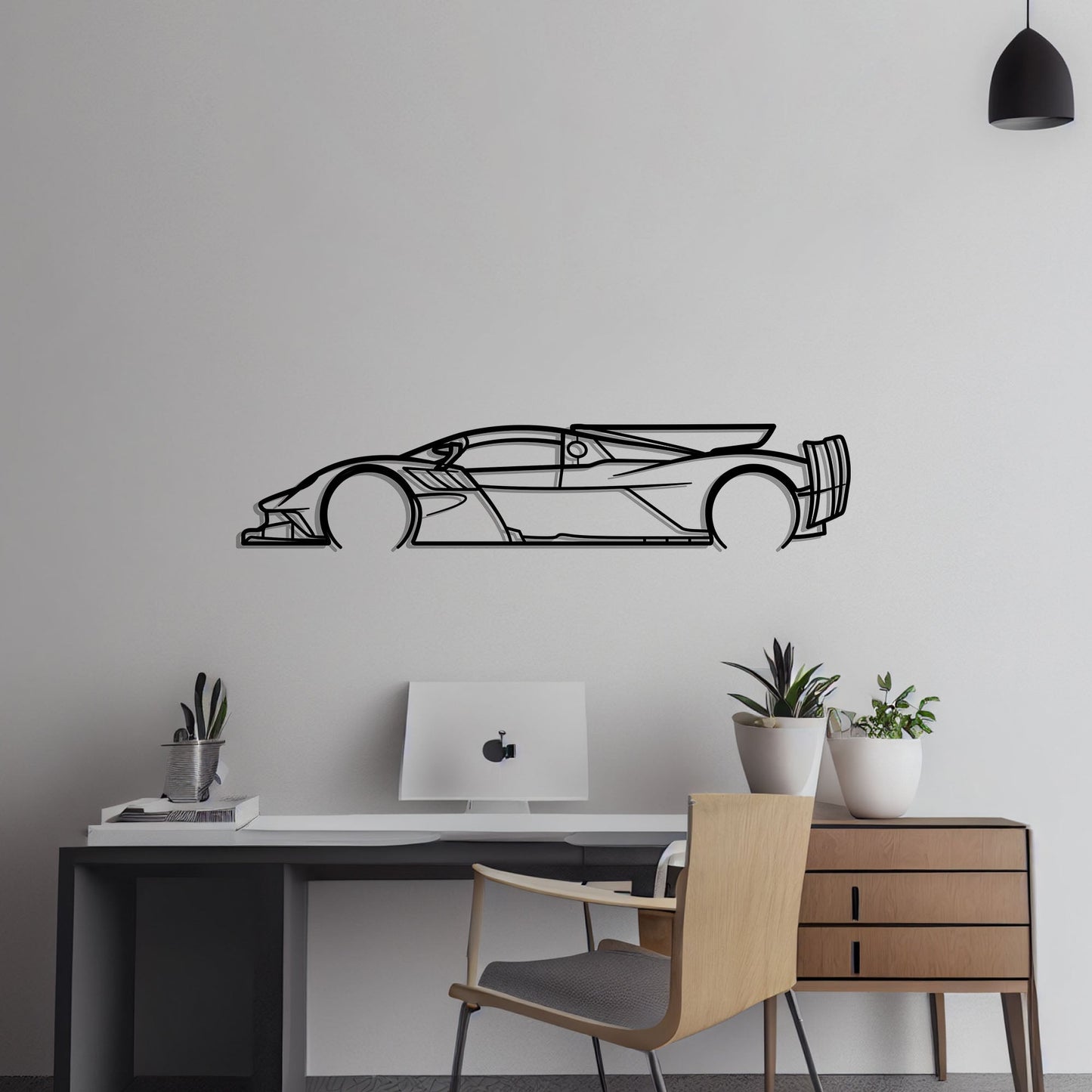 Aston Martin Valkyrie AMR Pro Metal Silhouette Metal Wall Art