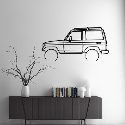 1984 Toyota LJ 70 Metal Silhouette Metal Wall Art