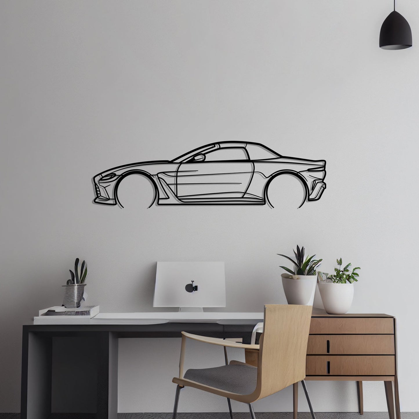 2023 Aston Martin Vantage Roadster Metal Silhouette Metal Wall Art