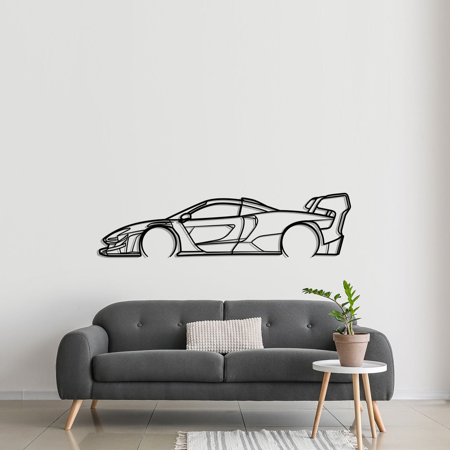 McLaren Senna GTR LM Metal Silhouette Metal Wall Art