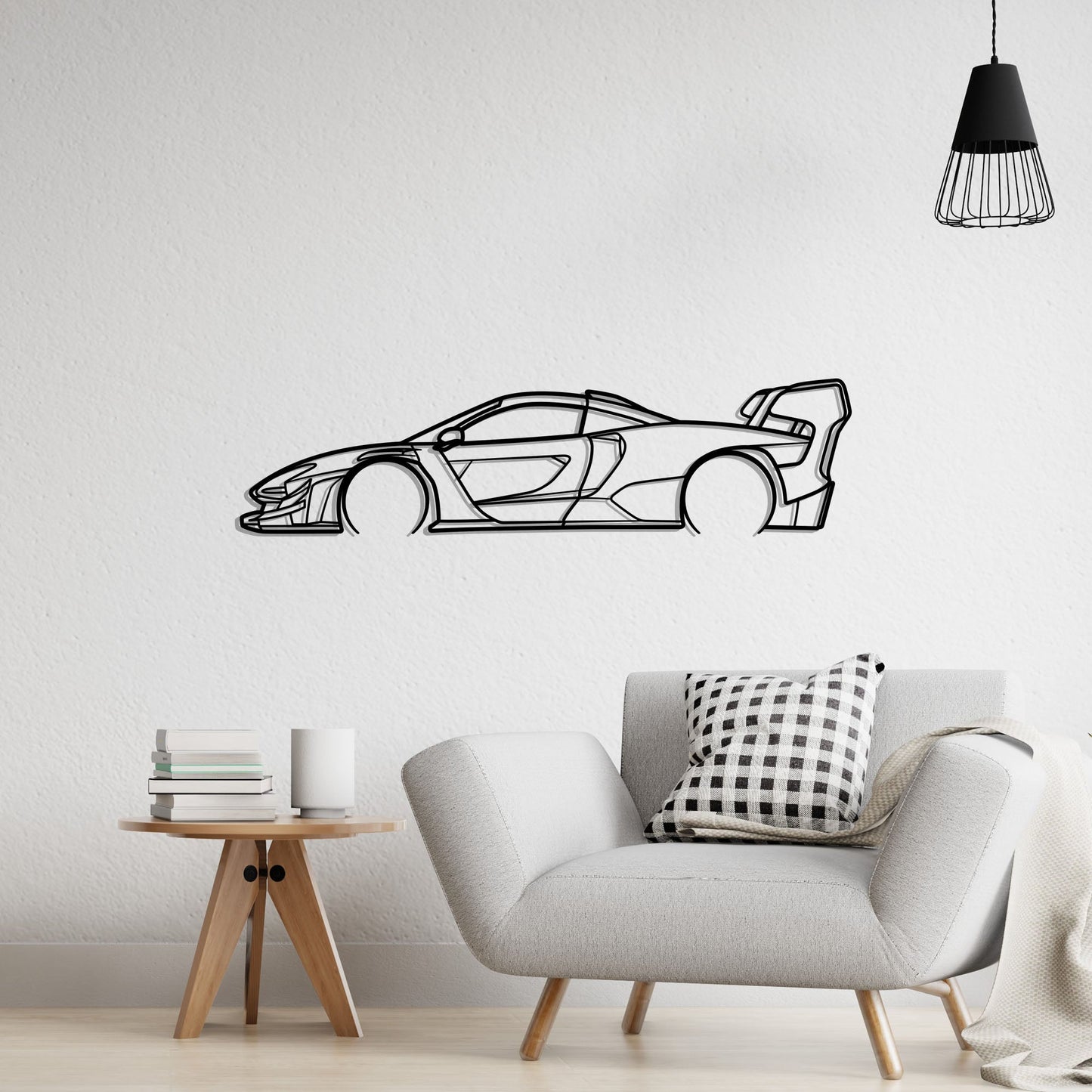 McLaren Senna GTR LM Metal Silhouette Metal Wall Art