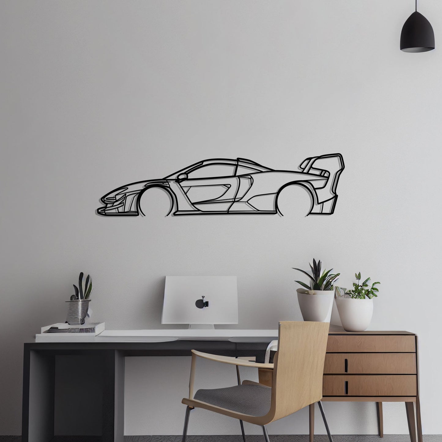 McLaren Senna GTR LM Metal Silhouette Metal Wall Art