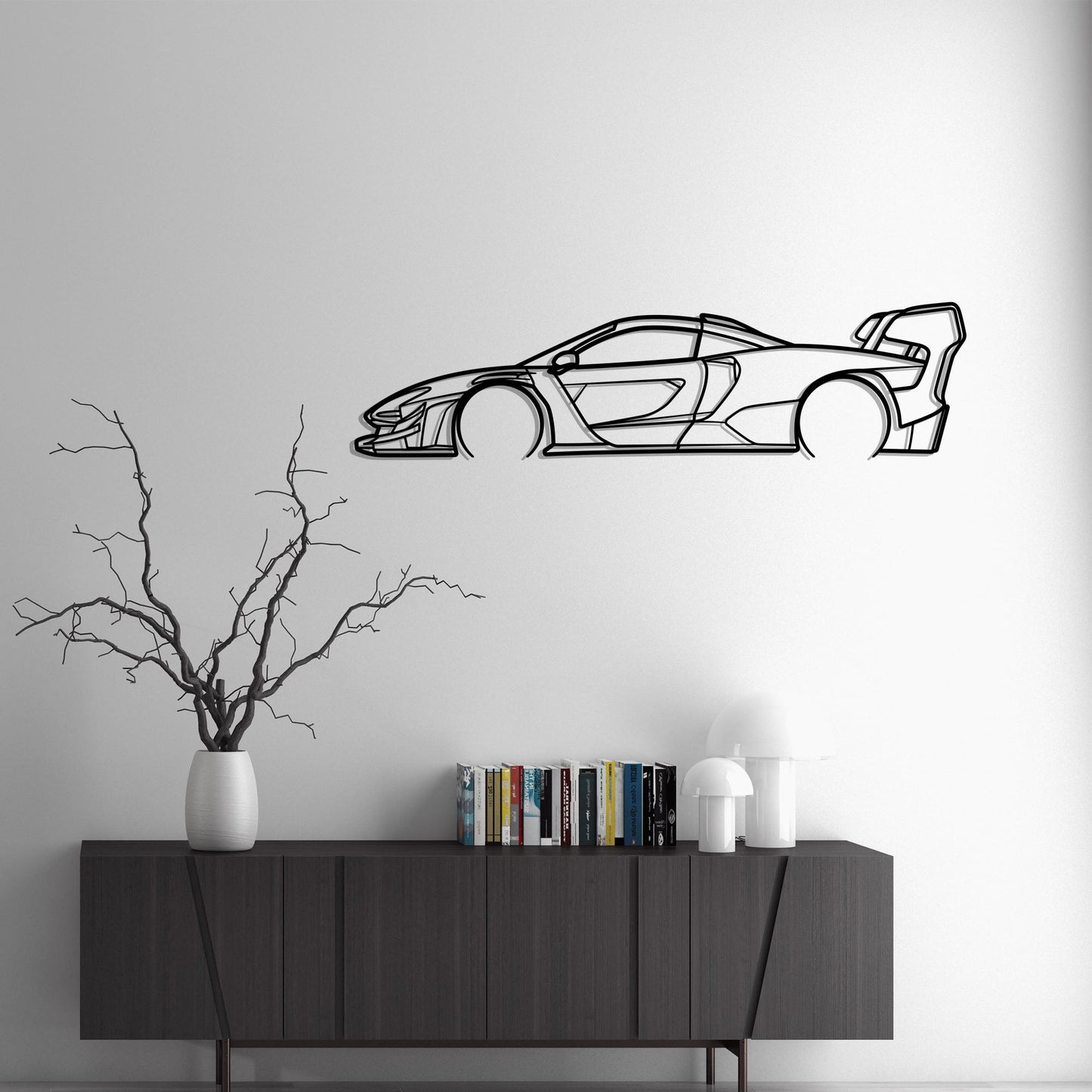 McLaren Senna GTR LM Metal Silhouette Metal Wall Art