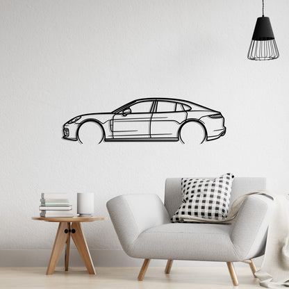 2020 Porsche Panamera Metal Silhouette Metal Wall Art