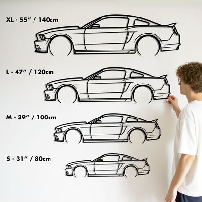 2014 Ford Mustang GT Metal Silhouette Metal Wall Art