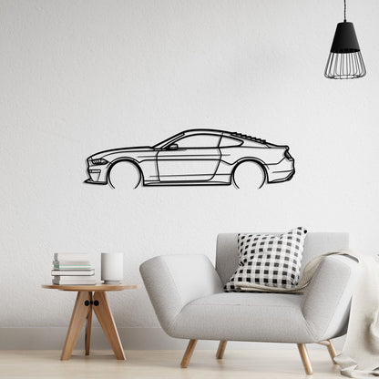 2019 Mustang Bullitt Metal Silhouette Metal Wall Art