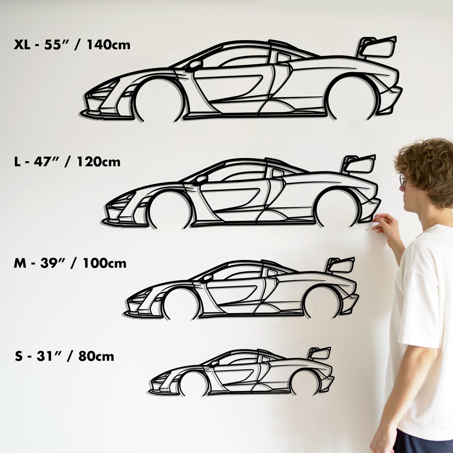 McLaren Senna Metal Silhouette Metal Wall Art