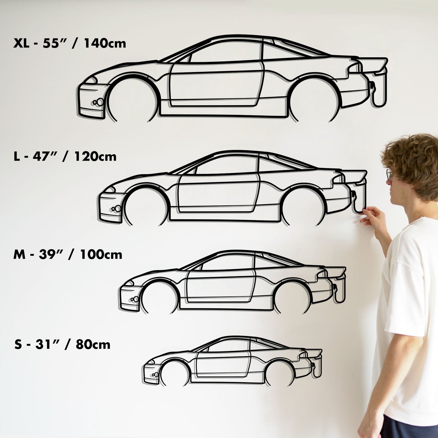 1995 Eagle Talon TSI Metal Silhouette Metal Wall Art