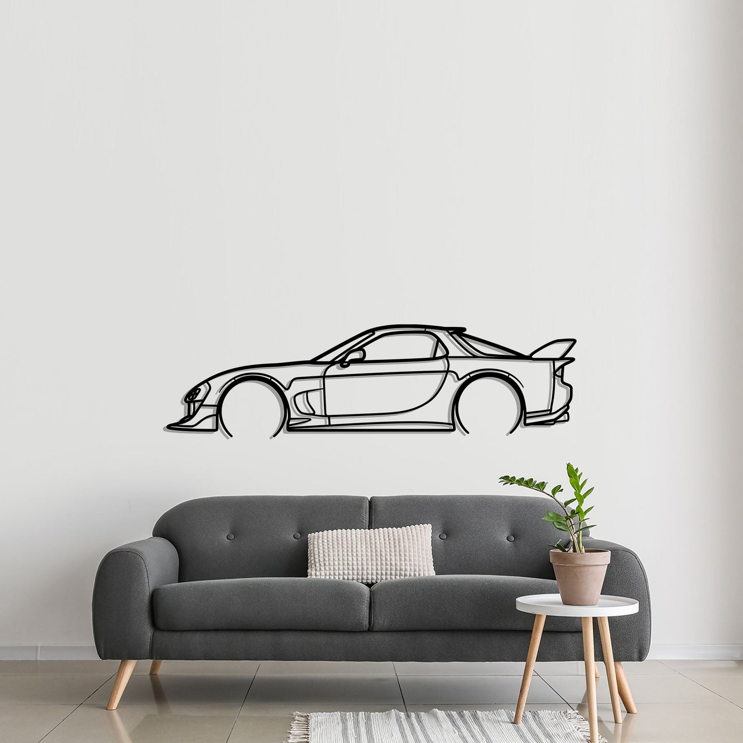 Mazda RX-7 Kit Metal Silhouette Metal Wall Art