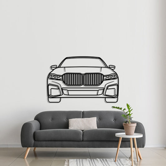 2021 BMW 730 M Kit Front Metal Silhouette Metal Wall Art