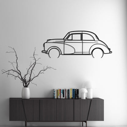 1955 Morris Minor Metal Silhouette Metal Wall Art