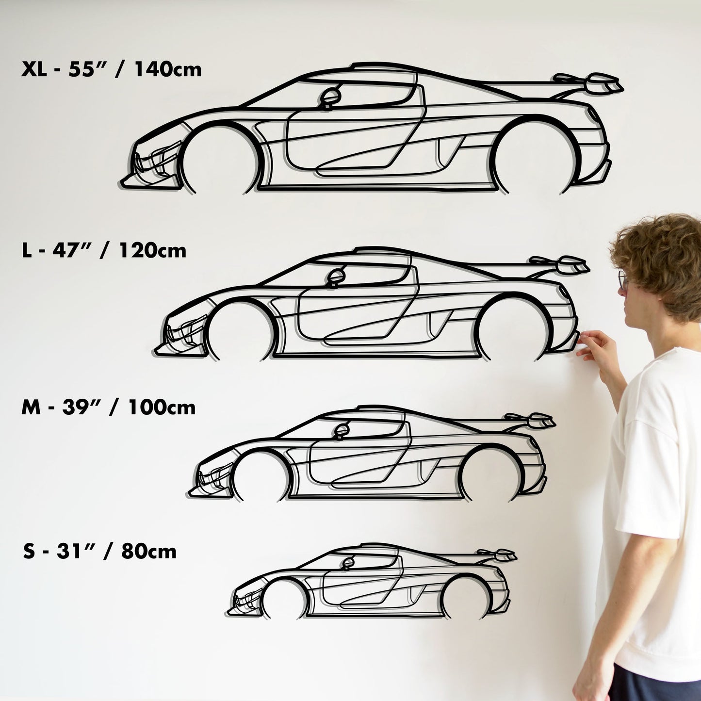 2014 Koenigsegg One:1 Metal Silhouette Metal Wall Art