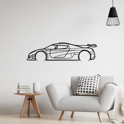 2014 Koenigsegg One:1 Metal Silhouette Metal Wall Art