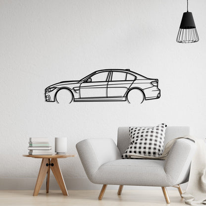 2016 BMW M3 F80 Metal Silhouette Metal Wall Art