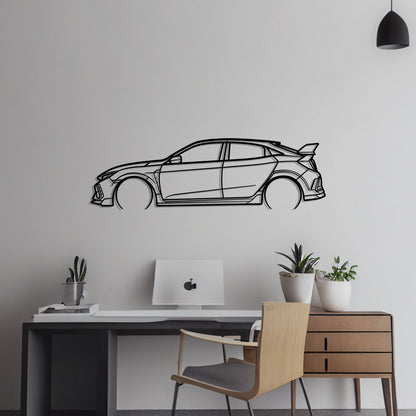 2021 Honda Civic Type R Metal Silhouette Metal Wall Art