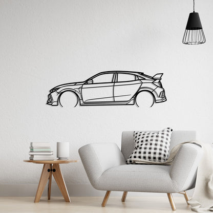 2021 Honda Civic Type R Metal Silhouette Metal Wall Art